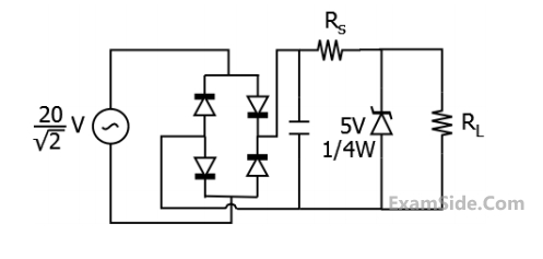 GATE EE 2014 Set 2 Analog Electronics - Diode Circuits and Applications Question 20 English