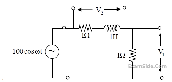 GATE ECE 2017 Set 1 Network Theory - Sinusoidal Steady State Response Question 60 English