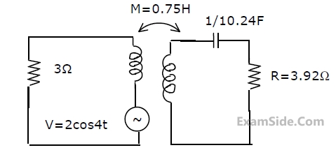 GATE ECE 2003 Network Theory - Sinusoidal Steady State Response Question 55 English