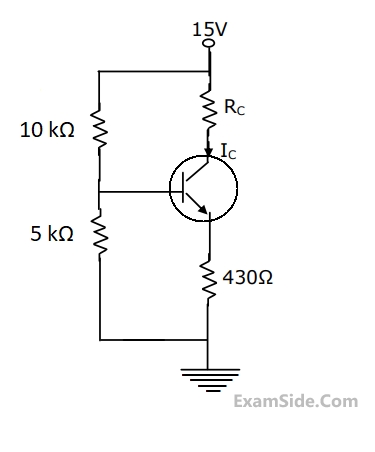 GATE ECE 2000 Analog Circuits - Bipolar Junction Transistor Question 41 English