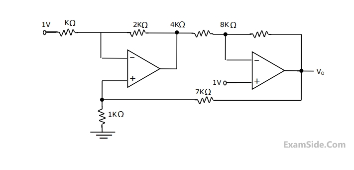 GATE ECE 1994 Analog Circuits - Operational Amplifier Question 7 English