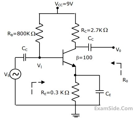 GATE ECE 2010 Analog Circuits - Bipolar Junction Transistor Question 55 English