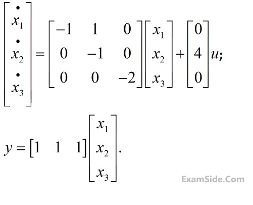 GATE ECE 2014 Set 1 Control Systems - State Space Analysis Question 18 English