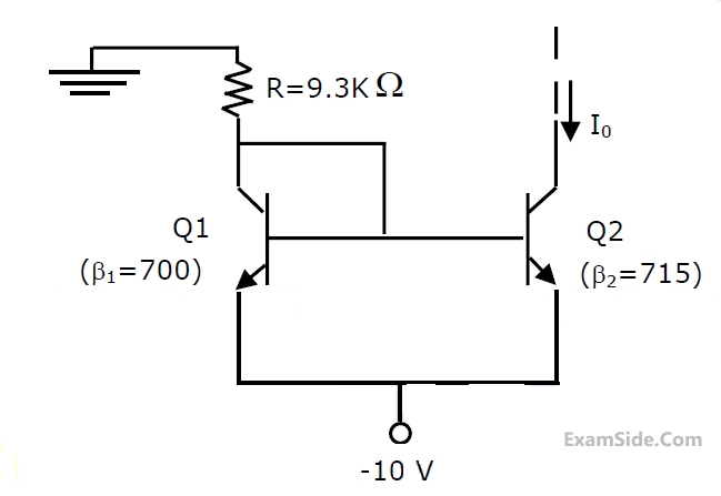 GATE ECE 2010 Analog Circuits - Bipolar Junction Transistor Question 55 English