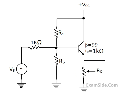 GATE ECE 1998 Analog Circuits - Bipolar Junction Transistor Question 2 English