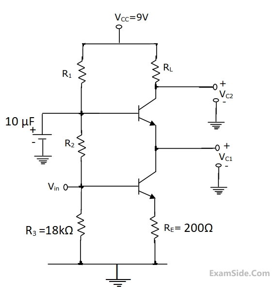 GATE ECE 1997 Analog Circuits - Bipolar Junction Transistor Question 6 English